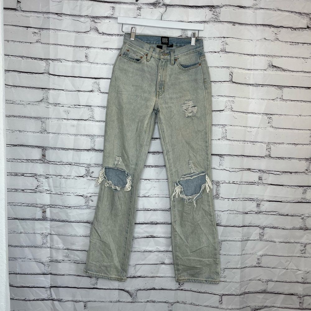 Vintage BDG Urban Outfitters High Waist Light Wash Bootcut Jeans 90s Streetwear